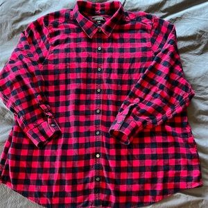 Plus Size Lands End Flannel Shirt
